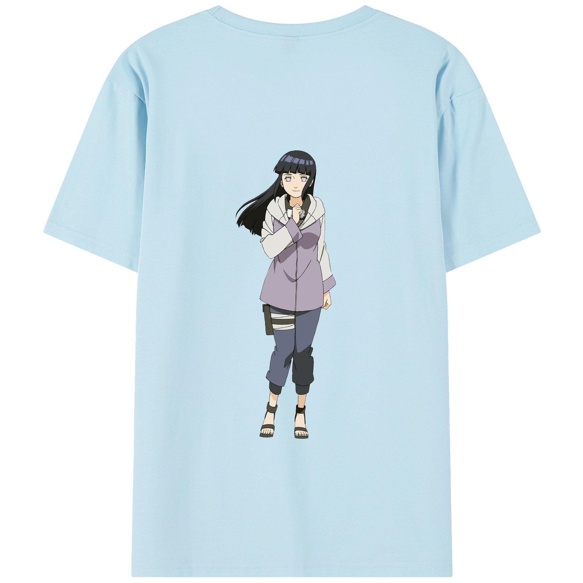 （画像用） NARUTO -ナルト- 日向ヒナタ Hyūga Hinata 綿100％半袖Tシャツ（背面プリント）